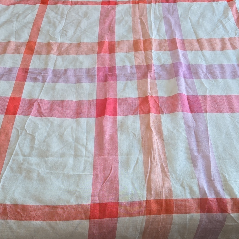 Burberry Pink & White Plaid Scarf - Picture 3 of 5
